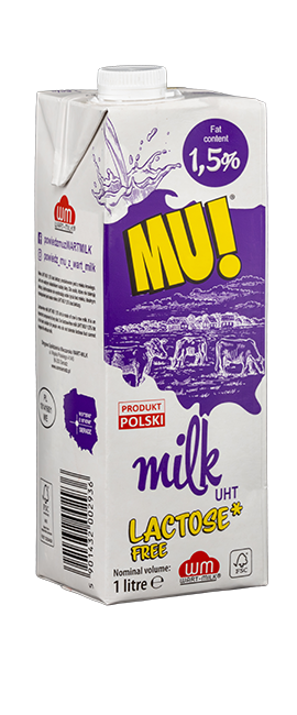 MU! UHT lactose free milk 1.5%